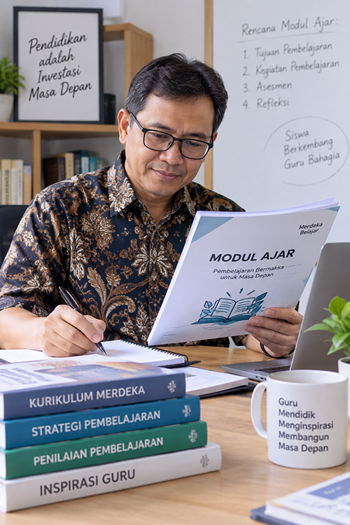 Guru menyusun modul ajar